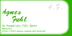 agnes fuhl business card